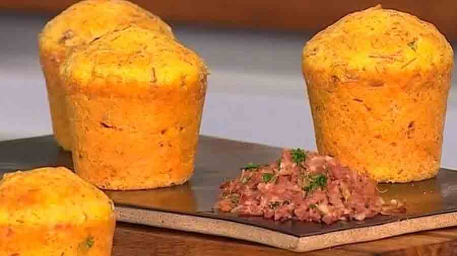 Aprenda a fazer Petit gâteau de carne-seca e requeijão. Foto: reprodução Tv Globo